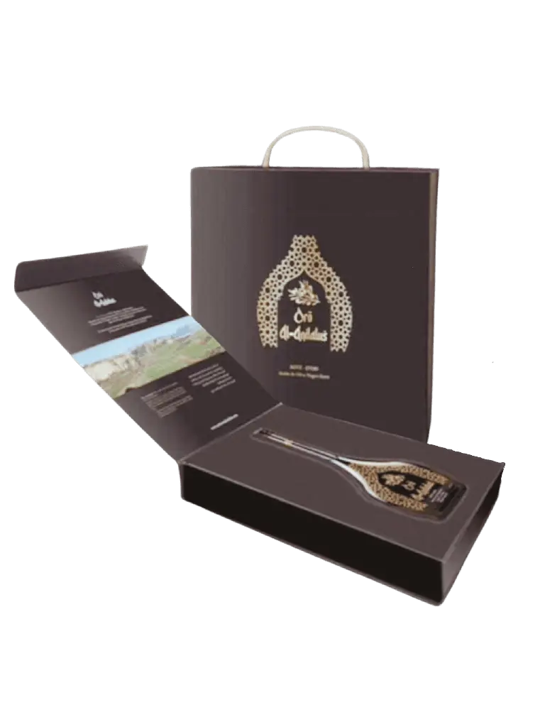 Estuche regalo con 1 botella de aceite de oliva virgen extra Oro Al-Andalus